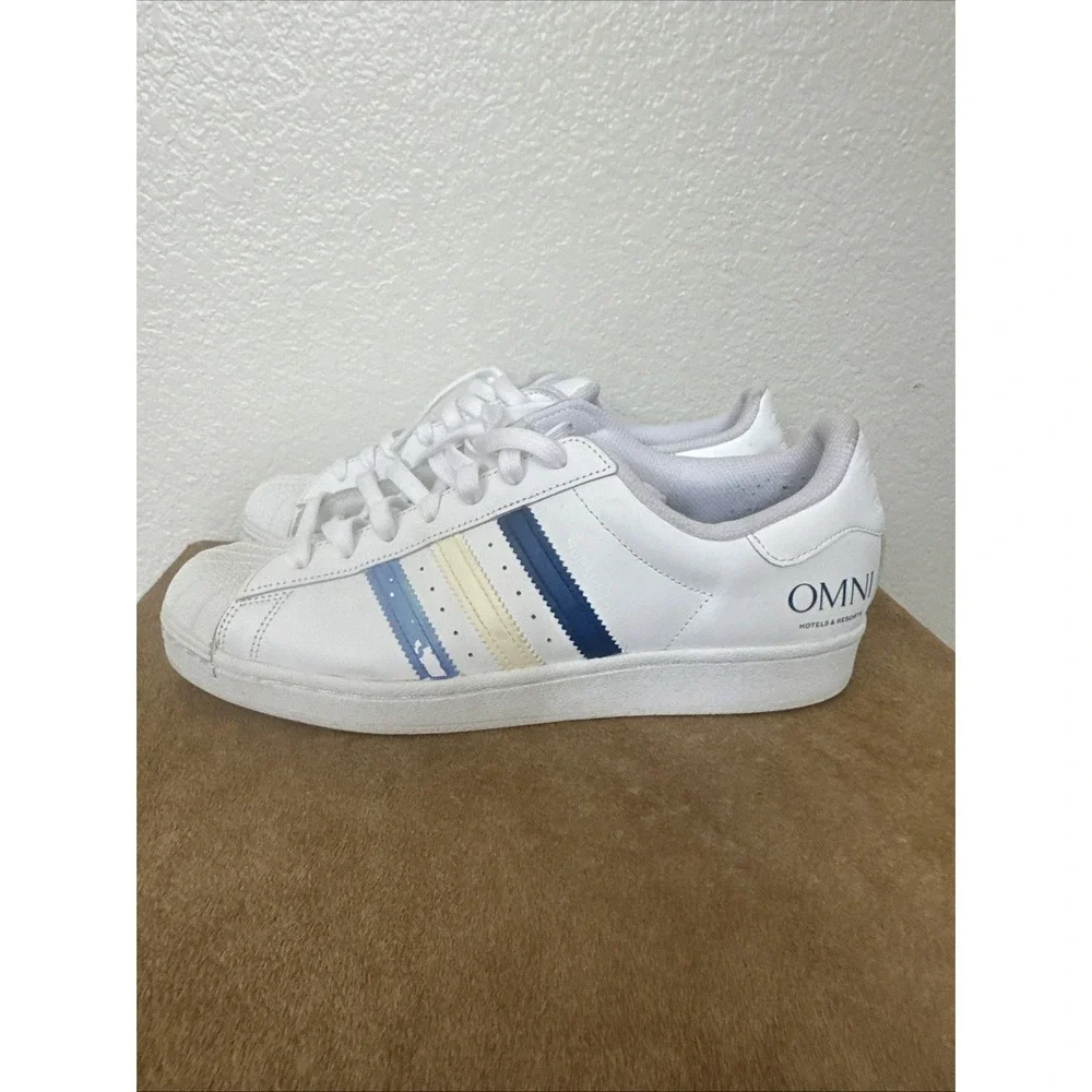 adidas Originals SUPERSTAR Cloud Blue/sand Strata/ Royal sz 10.5. Omni Collab‎